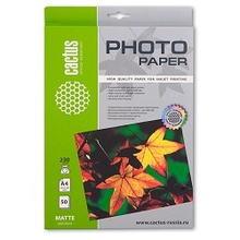 CACTUS MA423050 Фотобумага Cactus CS-MA423050 матовая, A4, 230 г/м2, 50 листов