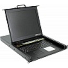 ProCase E1708 Консоль однорельсовая , КВМ 8 порт, LCD 17'', single rail console KVM 8 port, LCD D-Sub, USB, разрешение 1280*1024, 8 кабелей