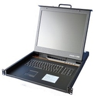 ProCase E1908 Консоль однорельсовая , КВМ 8 порт, LCD 19'', single rail console KVM 8 port, LCD D-Sub, USB, разрешение 1280*1024, 8 кабелей