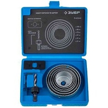 ЗУБР Набор "ЭКСПЕРТ" Коронки по дереву 19-64мм, державка 19-30мм, державка с опорн. основан., ключ имбус. 2,5мм, 11 пред [2955-H11_z01]