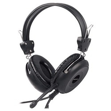 A4Tech HS-30, Black {Гарнитура, накладные, 20-20000Гц,32 Ом, 102дБ, микр фиксирован,  кабель 2м, 2 x mini jack 3.5 mm}
