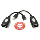 VCOM CU824 Адаптер-удлинитель USB-AMAF/RJ45, по витой паре до 45m 