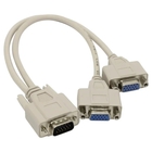 VCOM VVG6530 Кабель-разветвитель VGA 1=>2 (1x15M/2 x15F), {VGA Spliter Cable 0.3m}