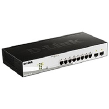D-Link DGS-1210-10/F1A Настраиваемый коммутатор WebSmart с 8 портами 10/100/1000Base-T и 2 портами 1000Base-X SFP