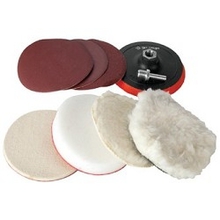 ЗУБР Набор "ЭКСПЕРТ" насадки полировальные для дрели/УШМ, 125мм, 7шт [3591-125-H7]