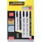 STAYER Набор Пилки "УНИВЕРСАЛ №2" (15980-H5-2) для эл/лобзика, по дереву и металлу, EU-хвост., 5шт
