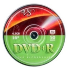 Диски VS DVD+R 4.7Gb, 16x, Cake Box 50шт.