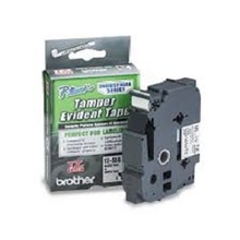 Brother TZESE4 Пленка для наклеек security tape 18мм*8м черный на белой осн.