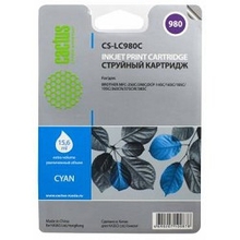 Cactus LC-980C Картридж струйный Cactus CS-LC980C голубой для Brother DCP-145C/165C MFC-250C/290C (16ml)