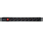 5bites PDU819P-08 Блок розеток  8S / PVC / SWITCH / 1U / 19"