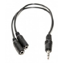 5bites AA-3MF2-02BK Кабель-5bites Адаптер  3.5 Jack/M - 2*3.5 Jack/F