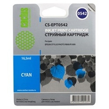 Cactus C13T05424010 Картридж струйный CS-EPT0542 голубой для Epson Stylus Photo R800/ R1800 (16,2ml)