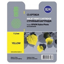 Cactus EPT0824 Картридж струйный Cactus CS-EPT0824 CS-EPT0824 желтый для Epson Stylus Photo R270/290/RX590 (11,4ml)