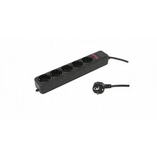 PC PET Сетевой удлинитель AP01006-5-BK 5м (5 розеток, EURO, EURO/RUS), черный {619895}