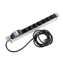 ЦМО Блок розеток Rem-16 с авт. 16А, 7 Shuko, алюм., 19", шнур 3 м. (R-16-7S-A-440-3) ЦМО Блок розеток Rem-16 с авт. 16А, 7 Shuko, алюм., 19", шнур 3 м. (R-16-7S-A-440-3)