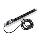 ЦМО Блок розеток Rem-16 с авт. 16А, 7 Shuko, алюм., 19", шнур 3 м. (R-16-7S-A-440-3)