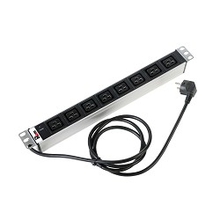 ЦМО Блок розеток Rem-16 с инд., 8 IEC 60320 C19, 16A, алюм., 19", шнур 3 м. (R-16-8C19-I-440-3)