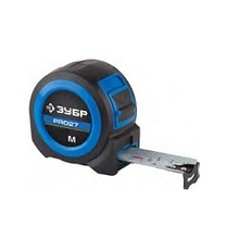 Рулетка ЗУБР, сверхширок полотно, особо длинный вылет, нейлон покрытие, упрочненный двухкомп корпус, 8м/27мм [34059-08-27]