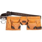 KRAFTOOL Пояс для инструментов, натуральная кожа, 9 карманов [1-38520]