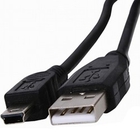 REXANT (18-1131-2) Шнур  mini USB (male) - USB-A (male)  0.2M  черный 