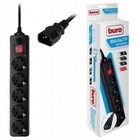 BURO Сетевой фильтр, 5 розеток, 1.8 метра, (500SH-1.8-UPS-B) черный (коробка) {992305}