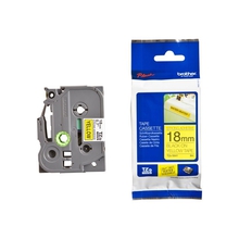 Brother TZe-S641 Плёнка повышенной адгезии для наклеек Brother {чёрный шрифт на жёлтой основе, 18мм*8м}