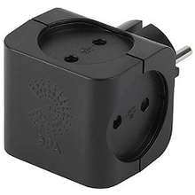 ЭРА Б0008207 Разветвитель SP-4-B чёрный 4гн, без заземл ЭРА Б0008207 Разветвитель SP-4-B чёрный 4гн, без заземл