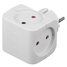 ЭРА Б0005103 Разветвитель SP-4-W белый 4гн, без заземл