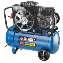 ЗУБР "ПРОФЕССИОНАЛ" Компрессор [ЗКПМ-440-50-Р-2.2] { воздушный, поршневой, масляный, ременной привод, 440л/мин, 50л, 10Атм, 2200Вт, 220В }