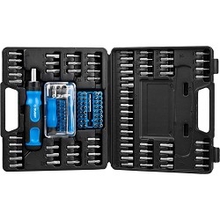 ЗУБР Набор "ЭКСПЕРТ": Отвертка реверсивная с магнитным битодержателем и отсеком для бит в рукоятке, Cr-V, 130 предметов [25237-H129]