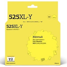 T2 LC-525XL-Y Картридж  (IC-B525XL-Y) для Brother DCP-J100/J105/J200, желтый