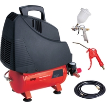 FUBAG PAINT MASTER KIT Компрессор+набор из 3 предметов [8213875KOA609 (8213875KOA538)] {Реси- вер, л 6 Произ- водит., л/мин 180 Давле- ние, бар 8 Мощность, кВт1.1 Напря- жение, В 220 Вес, кг 12.4}