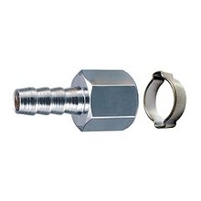 FUBAG Переходник 1/4"F на елочку 6мм с обжимным кольцом 6х11мм [180250]