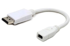 Cablexpert Переходник miniDisplayPort - DisplayPort, 20F/20M, длина 16см, белый (A-mDPF-DPM-001-W)