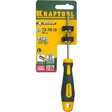 KRAFTOOL Отвертка "EXPERT", Cr-Mo-V сталь, двухкомпонентная противоскользящая рукоятка, TORX Hole, №10x80 мм [250077-10-080]