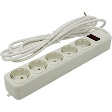 Exegate EX221187RUS Сетевой фильтр Exegate SP-5-3W (5 розеток, 3м, евровилка, белый)