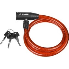 Замок ЗУБР "МАСТЕР", тросовый, 3 ключа в комплекте, длина троса 1200мм, d 10мм [37263-120]