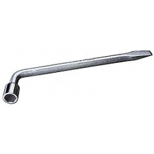 Ключ баллонный ЗУБР "МАСТЕР" L-образный, с монтажной лопаткой, 19мм [2753-19_z02]