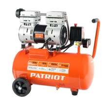 PATRIOT WO 24-160 Компрессор [525306375] {Безмасляный; Мощн. 1,1 кВт; Напр. 230В Об. двиг.: 2850 об/мин; Производительность: 160 л/мин; Объем ресивера: 24 л; Давление: 8 бар}