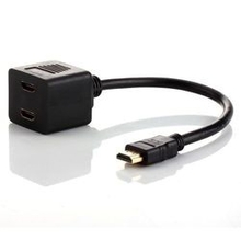 Rexant (17-6832) ПЕРЕХОДНИК шт.HDMI - 2гн.HDMI (провод) GOLD 