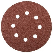 Круг шлифовальный универсальный STAYER "MASTER" из абразивной бумаги на велкро основе, 8 отверстий, Р60, 125мм, 5шт [35452-125-060]