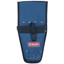 ЗУБР Кобура "ЭКСПЕРТ" для шуруповерта с отделениями для бит и сверл [38630]