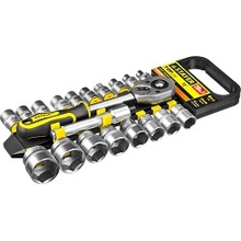 STAYER Набор "STANDARD": Торцовые головки (1/2") на пластиковом рельсе, трещотка, удлинитель, 8-32мм, 20 предметов [27750-H20]