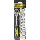 Набор STAYER "STANDARD": Торцовые головки (3/8") на пластиковом рельсе, трещотка, удлинитель, 10-24мм, 12 предметов [27752-H12]