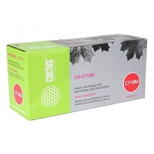 Тонер Картридж Cactus CS-C718M пурпурный для Canon LBP-7200 (2900стр.)