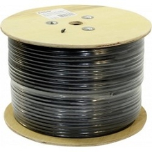 Exegate EX256750RUS Кабель FTP 4 пары кат.5e Exegate 100% медь,24AWG,  экран, внешн. прокладка, без троса, бухта 305м, черн., PE