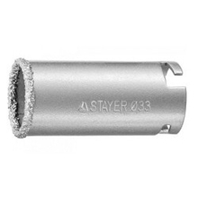 Коронка STAYER "PROFESSIONAL" кольцевая с карбидно-вольфрамовой крошкой, d=33 мм [33345-33]