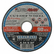 ЛУГА (3612-125-1.0) Круг отрезной абразивный  по металлу для УШМ, 125х1,0х22,2мм 