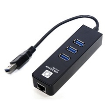 5bites UA3-45-04BK Сетевой адаптер  3*USB3.0 / RJ45 10/100/1000 Мбит/с