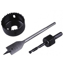 Набор STAYER "MASTER" Для врезки замков:коронка, перьевое сверло, державка, 48/22мм [29605-H3]